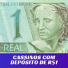 Cassinos com depósito mínimo de 1 real