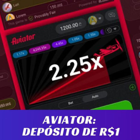 Aviator com depósito de 1 real