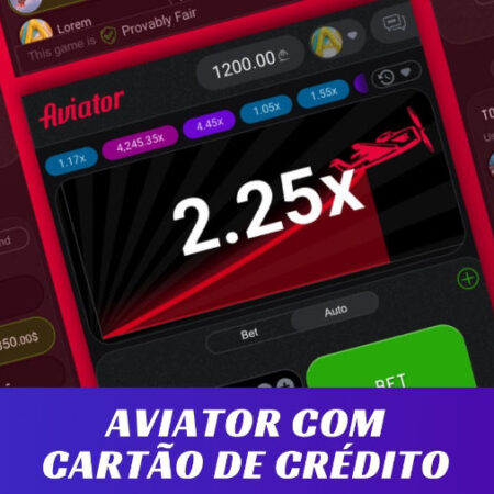 Aviator no cartão de crédito